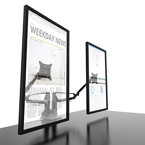 Kanto DMS2000 Dual-Monitor Desktop Mount for 17-inch to 32-inch Displays (Black)