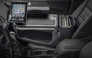 AutoExec AUE15150 GripMaster Car Desk Grey Finish with Printer Stand and Tablet Mount