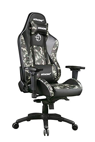 AKRacing Masters Series Premium Gaming Chair with High Backrest, Recliner, Swivel, Tilt, 4D Armrests, Rocker and Seat Height Adjustment Mechanisms with 5/10 Warranty - Camouflage