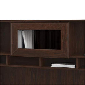 Pemberly Row Modern Walnut 60W Hutch - Engineered Wood