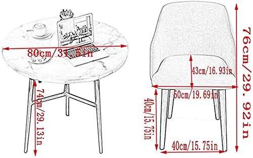 AkosOL Business Dining Table Set Space-Saving Furniture, Cafe Table and Chair Set - Orange/Blue
