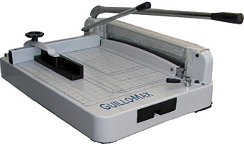 Tamerica GUILLO-MAX Heavy-Duty Stack Manual Power Paper Cutter, 360 sheets or 1-1/2" thick copy paper cutting capacity, 17" cutting length, Capable of smoothly cutting up to 360 sheets of printer paper at a time