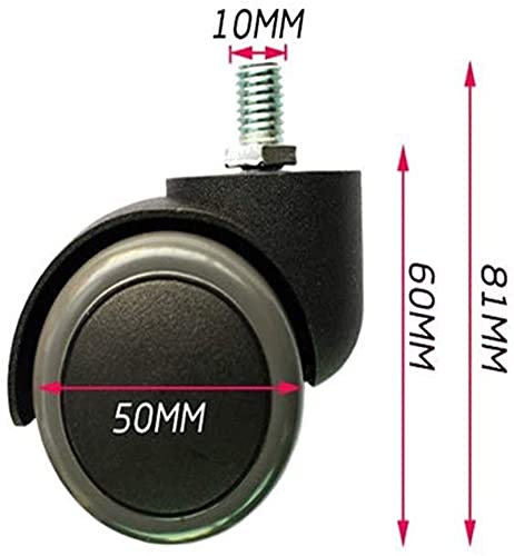 Chair Wheels M10 L11MM Castor Set - Furniture Caster Mobile Components