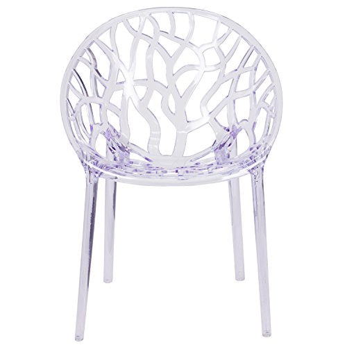 Flash Furniture 4 Pk. Specter Series Transparent Stacking Side Chair