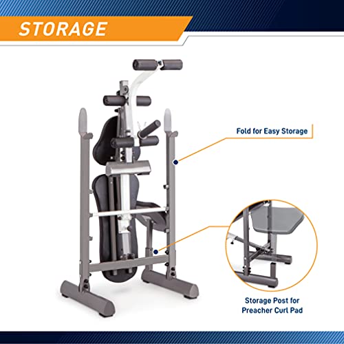 Marcy Folding Standard Weight Bench – Easy Storage MWB-20100