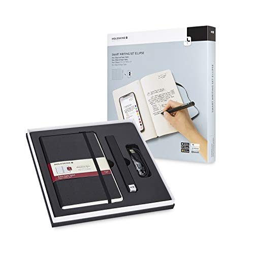 Moleskine Pen+ Ellipse Smart Writing Set Pen & Ruled Smart Notebook - Use with Moleskine Notes App for Digitally Storing Notes (Only Compatible with Moleskine Smart Notebooks)