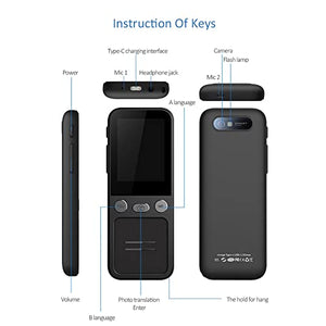 UsmAsk Portable Foreign Language Translator Device - Instant Two-Way Voice Interpreter