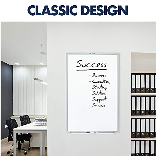Quartet Magnetic Whiteboard, 8' x 4' White Board, Nano-Clean, Silver Aluminum Frame (SM538)