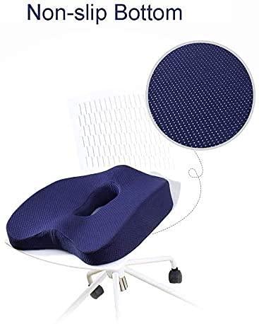 Orthopedic Memory Foam Back Cushion and Lumbar Support Pillow Set of 2