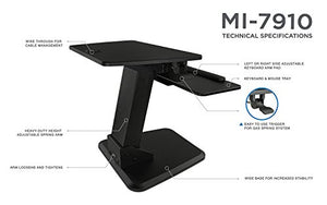Mount-It! Sit-Stand Converter for Laptop, Desktop, Monitor, Ergonomic Free Standing Desk, Black (MI-7910)