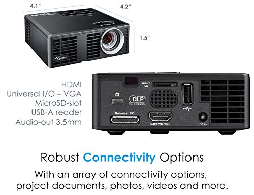Optoma ML750 WXGA 700 Lumen 3D Ready Portable DLP LED Projector with MHL Enabled HDMI Port