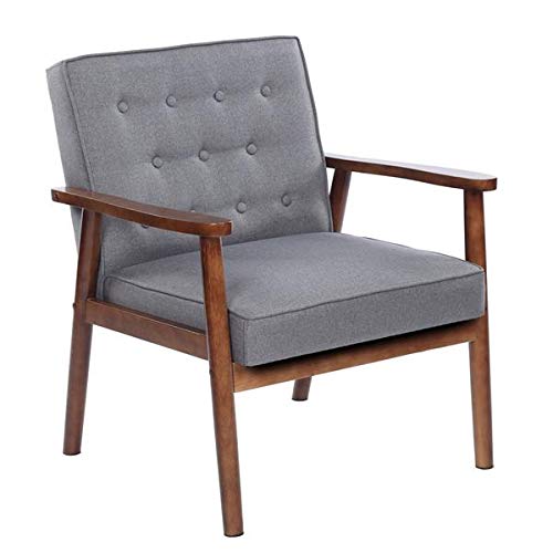 75x69x84CM Meeting Waiting Room Confere400 lbs League Executive Guest Chair Guest Reception Chairs Wooden Lounge Chair Mid-Century Chair Retro Accent Single Sofa Chair Seat Office Executive Side Chair