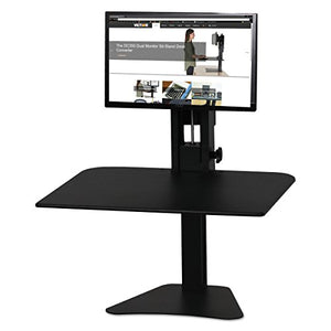 Victor DC300 High Rise Collection Adjustable Sit-Stand Desk Converter, Raises and Lowers to Transform Any Sit Down Desk Into A Stand Up Desk, Platform Rises Up to 15.5", Black