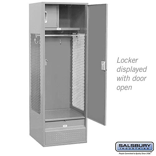 Salsbury Industries Standard Gear Metal Locker, Gray 6ft H x 24in D (Unassembled)