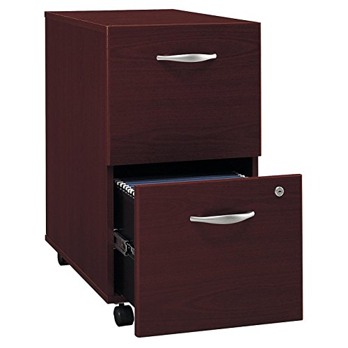 Bush Business Furniture Series C 2 Drawer Mobile File Cabinet in Mahogany