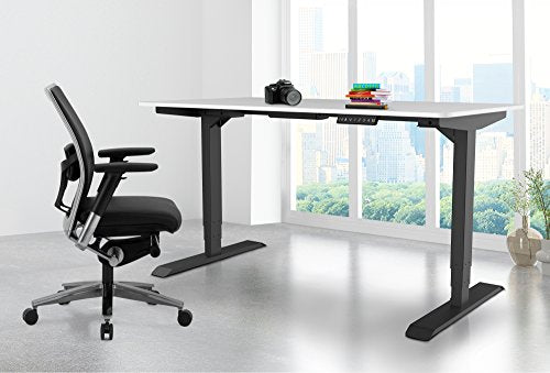 AIMEZO Electric Stand Up Desk Frame w/Dual Motor 50.8"H Height Adjustable Standing Desk Base Home Office DIY Ergonomic Workstation w/ 4 Memory Keypad