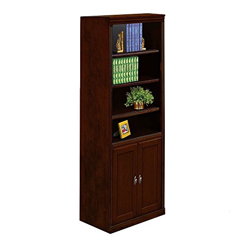 Huntington Club Six Shelf Bookcase with Doors - 72" H Huntington Cherry Dimensions: 30"W x 12"D x 72"H Weight: 164 lbs.