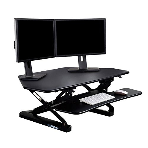 FlexiSpot 41" Standing Desk Converter with Quick Release Keyboard Tray Computer Desk,Black (M4B)
