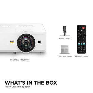 ViewSonic Short Throw Projector PS502W 4000 Lumens WXGA with HDMI and USB Connectivity