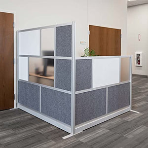 Stand Up Desk Store ReFocus Modular and Expandable Office Partition Wall System (70" W x 70" H Freestanding Divider Wall)