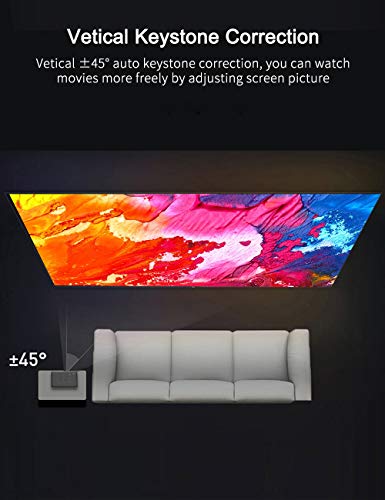 Portable Mini Projector, Haidiscool Pocket Video DLP Pico Projector 300 ANSI Lumen with WiFi, USB, HDMI, Support iPhone, Android, Laptop, PC, 1080P Movie, for Home Theater/Small Business Presentation
