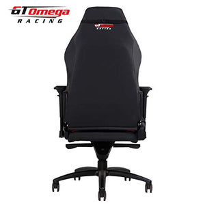 GT OMEGA EVO XL Racing Gaming Chair with Lumbar Support - Heavy Duty Ergonomic Office Desk Chair with 4D Adjustable Armrest & Recliner - PVC Leather Esport Seat for Racing Console - Black & Red