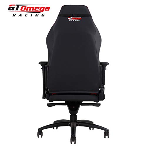 GT OMEGA EVO XL Racing Gaming Chair with Lumbar Support - Heavy Duty Ergonomic Office Desk Chair with 4D Adjustable Armrest & Recliner - PVC Leather Esport Seat for Racing Console - Black & Red