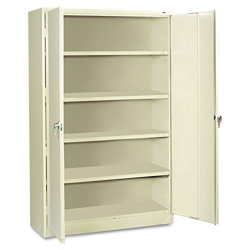 Tennsco J2478SU Heavy Gauge Steel Jumbo Storage Cabinet, 5 Shelves, 400 lbs Capacity per Shelf, 48" Width x 78" Height x 24" Depth, Putty