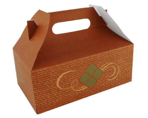 Southern Champion Tray 27016 Clay Coated Kraft Paperboard Hearthstone Small Barn Style Carry Out Box, 5 lbs Capacity, 8-7/8" Length x 5" Width x 3-1/2" Height (Case of 250)