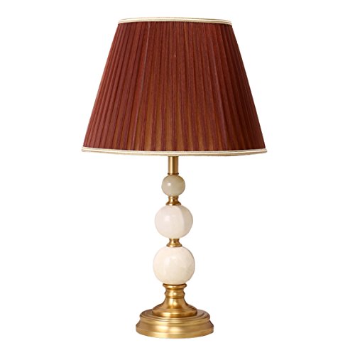 HZB The Simplicity Of Modern American Bedroom Villa Full Copper Lamp Bedside Lamp Romantic Marble