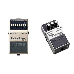 BOSS Seven-Band Graphic Equalizer Guitar Pedal (GE-7) & BOSS NS-2 Noise Suppressor/Power Supply Pedal