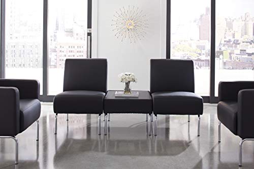 OFM Triumph Series Armless Modular Lounge Chair, in Black (3000-PU606)