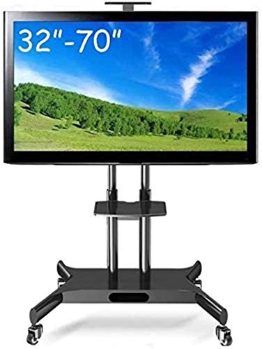 AuLYn Universal Rolling TV Cart for 32-70 Inch Flat Panel Screen, Swivel Trolley Stand