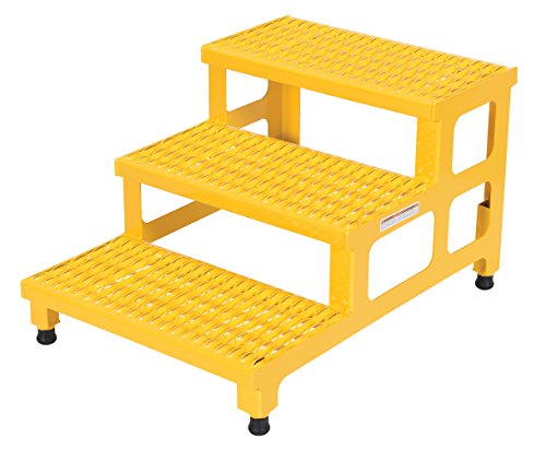 Vestil Adjustable Step Mate Stand 3 Step 500 Lb. Capacity Yellow