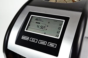 Royal Sovereign 4 Row Electric Coin Counter With Patented Anti-Jam Technology & Digital Counting Display (FS-44P),Black