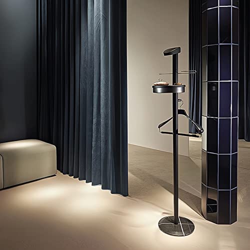 BinOxy Freestanding Wooden Coat Rack with Marble Base - Multifunctional Adult Hanging Clothes Stand