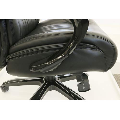 Black Top Grain Leather Big and Tall Executive Chair - NBF Signature Series Ultra Collection