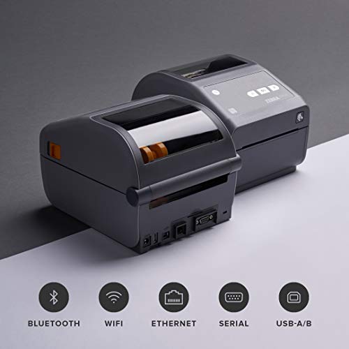 Zebra ZD620d Direct Thermal Desktop Printer 203 dpi Print Width 4 in WiFi Bluetooth Ethernet Serial USB ZD62042-D01L01EZ