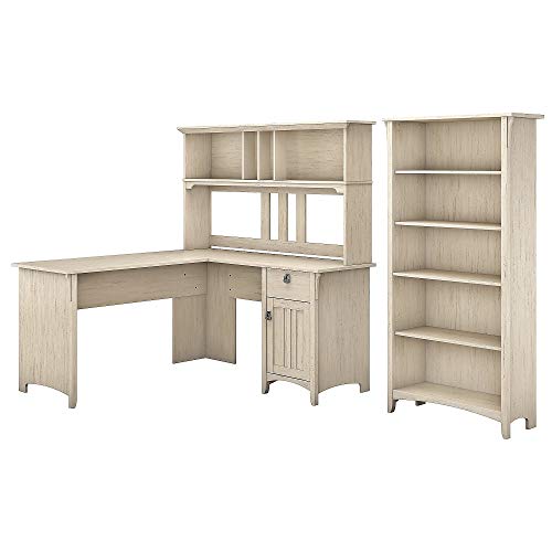Bush Furniture Salinas Home Office Desk, 60W, Antique White