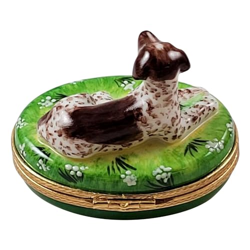 LIMOGES BOUTIQUE FINE FRENCH PORCELAIN German Short Haired Pointer Dog Figurine