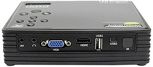 AAXA LED Android Pico/Micro Projector with LED, WXGA 1280x800 Resolution, 550 Lumens, Android OS, WiFi, Bluetooth, HDMI, VGA, 20,000 Hour LED Life, DLP Projector
