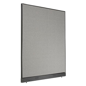Global Industrial Non-Electric Office Partition Panel 60-1/4"W x 76"H with Raceway, Gray