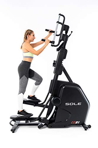 SOLE, CC81 Cardio Climber, Full Body Home Workout, Integrated Technology, LCD Screen, High Intensity Interval Training, Low-Impact Design