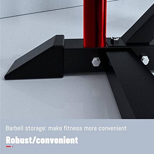 Qianglin Olympic Weight Set Pull-ups Bar Squat Rack Dip Stand Adjustable Height Power Cage Barbell Rack Weightlifting Bench Free Press Machine for Men Women Full Body Workout Strength Training