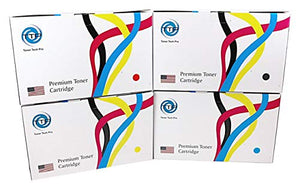 TTP Brand Premium Set of 4 Colors Value Pack New Compatible Toner for Hewlett Packard CE340A, CE341A, CE342A, CE343A, HP 651A, for Color LJ M775dn, M775f, MFP M775dn, Enterprise700 MFP M775F, M775Z
