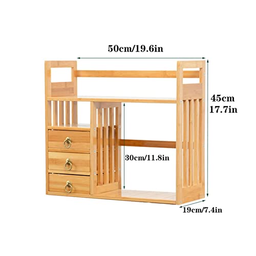 zxb-shop Bookshelf Simple Desktop Bookshelf Storage Rack Desk Small Storage Rack Desktop Organizer File Rack Wooden Large Capacity Bookcase