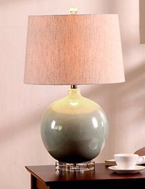 CJSHVR-Continental Living Room Lamp Bedroom Bed Lamps Modern Villa Chinese Study Club Ceramic Lamps