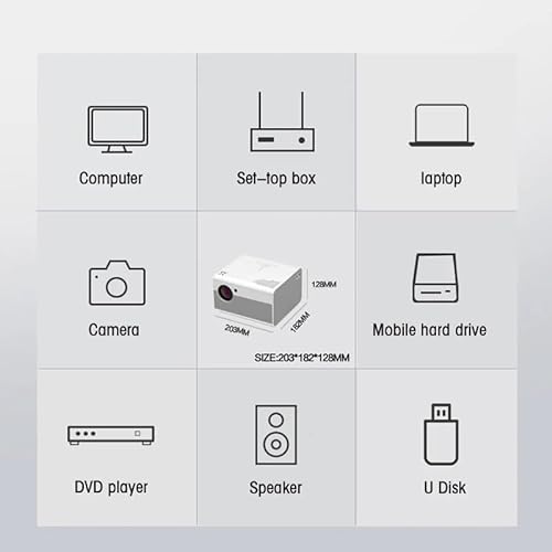 Portable Projector LED TV Video Projector Mobile Movie Home Theater - Compatible