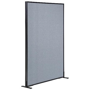 Global Industrial Freestanding Office Partition Panel, Blue 48-1/4"W x 60"H