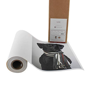 Premium Lyve Matte Canvas Paper Perfect for Use on Professional Makes and Models of Epson, Canon and HP Printers Preferred by Professionals. 19 mil Textured Canvas Offered in a 44 inch by 40 ft roll